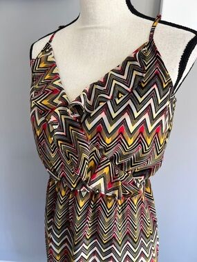 Banana Republic Spaghetti Strap Chevron Stripe Dress